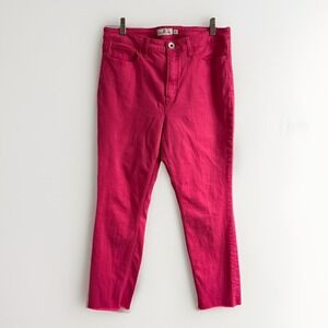Vineyard Vines Women's Size 31 Pink High Rise Ankle Jeans‎ 31x26 Raw Hem